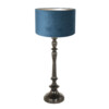 lampara-de-mesa-vintage-azul-con-pie-negro-steinhauer-bois-negroantiguo-y-azul-3772zw