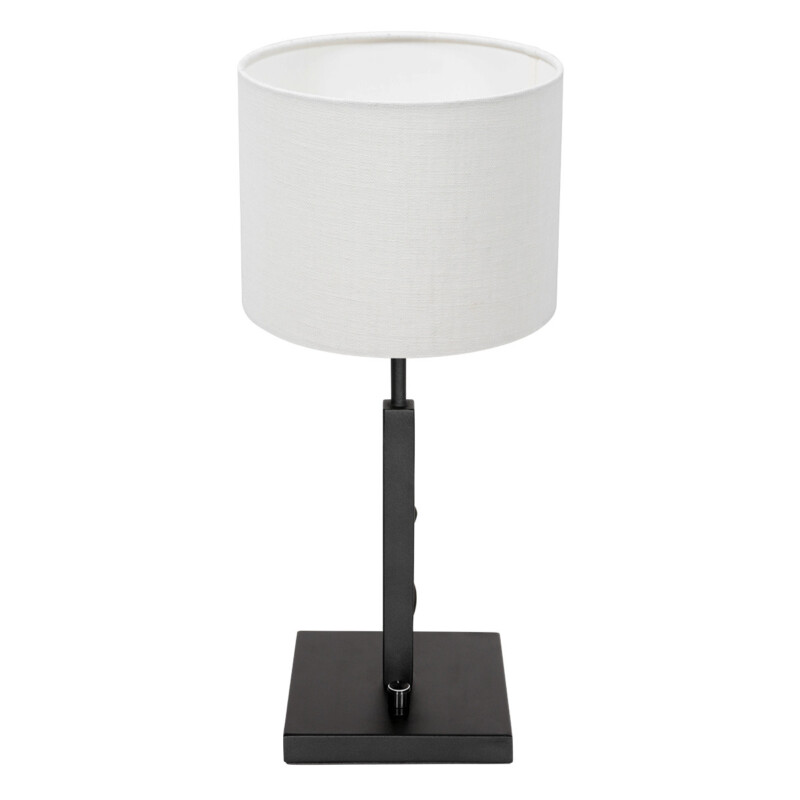 Lámpara de noche pantalla de lino blanco Steinhauer Stang - Imagen 2