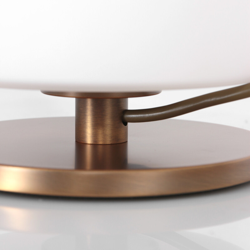Lámpara de mesa clásica de vidrio opalino y metal bronce Steinhauer Ancilla - Imagen 5