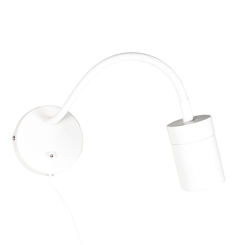 Aplique de pared blanca de metal con brazo flexible Mexlite Upround - Imagen 16