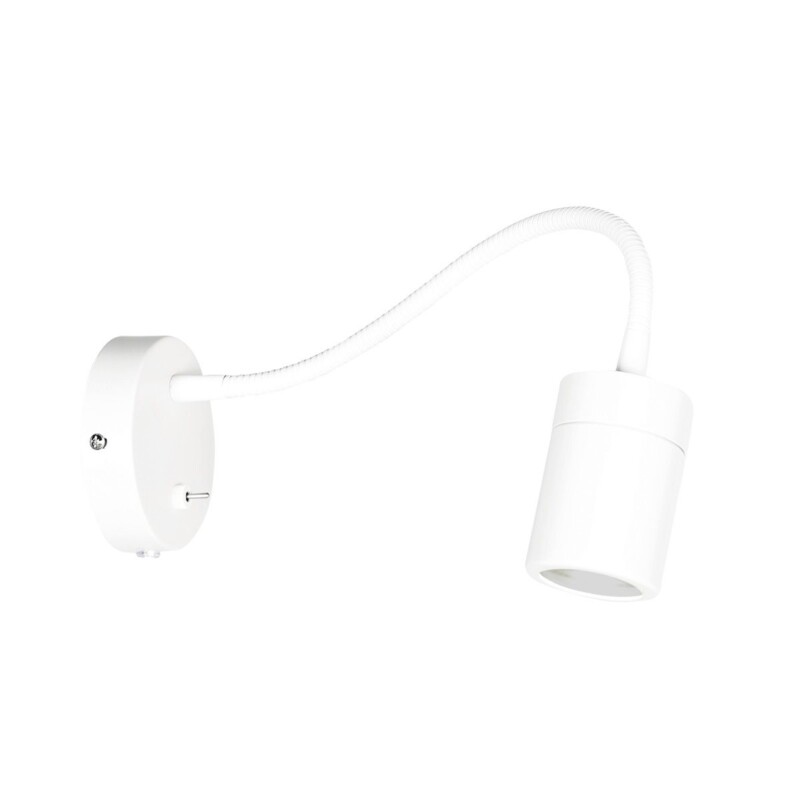 Aplique de pared blanca de metal con brazo flexible Mexlite Upround - Imagen 9