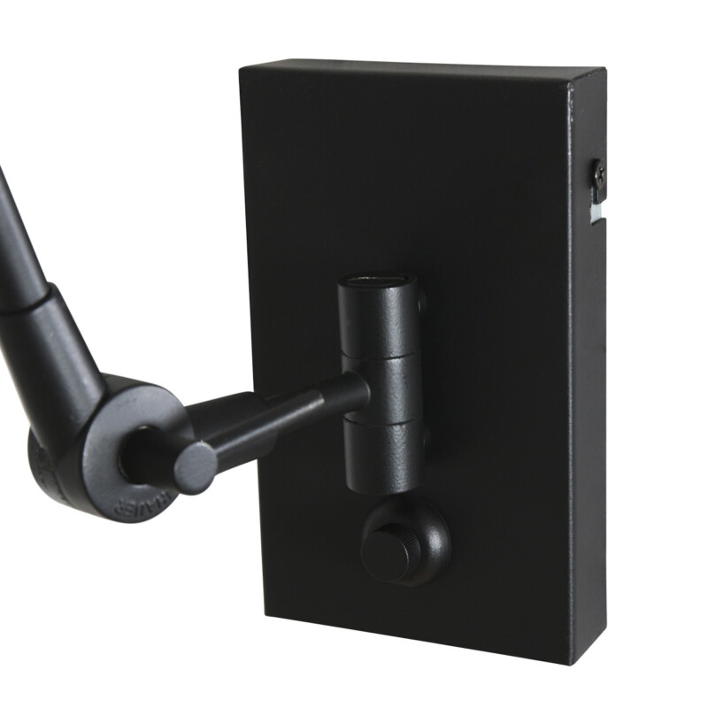 Lámpara de pared ajustable en negro con tulipa étnica Steinhauer Prestige chic naturel y negro - Imagen 10