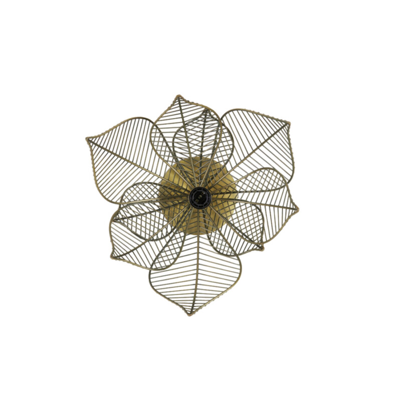 Lámpara de pared clásica dorada con diseño floral Light and Living Pavas - Imagen 2