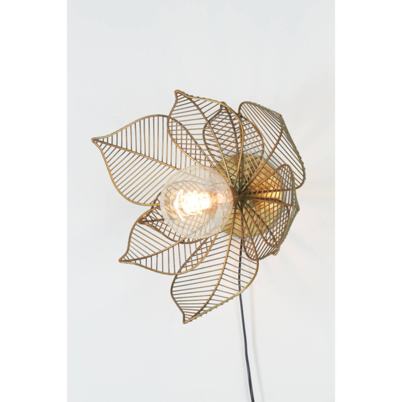 Lámpara de pared clásica dorada con diseño floral Light and Living Pavas - Imagen 8