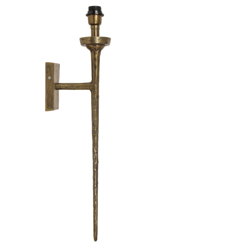 Lámpara de pared clásica dorada con forma de antorcha Light and Living Torch - Imagen 2