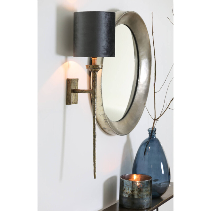 Lámpara de pared clásica dorada con forma de antorcha Light and Living Torch - Imagen 3