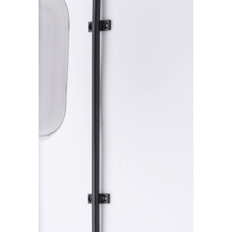 Lámpara de pared estilo retro negra con vidrio ahumado y diseño de farol Light and Living Lekar - Imagen 3