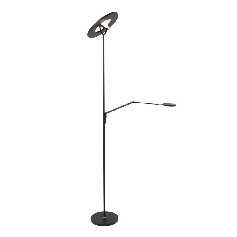 Lámpara de pie negra con luz de lectura ajustable Steinhauer Soleil - Imagen 10