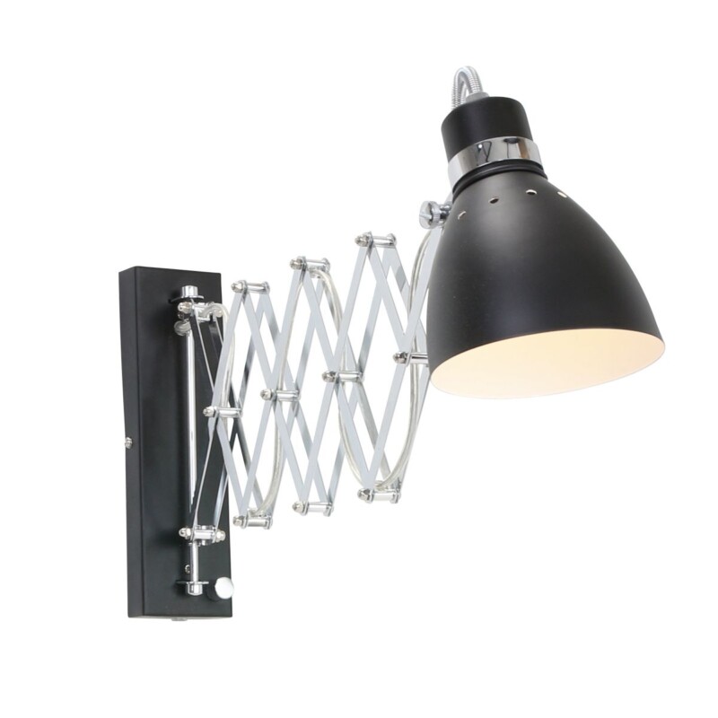 Lámpara colgante industrial de metal negro con brazo articulado Steinhauer Spring - Imagen 15