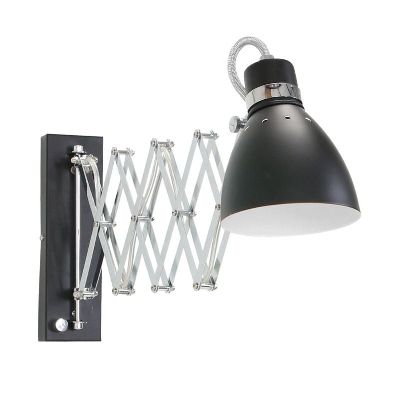 Lámpara colgante industrial de metal negro con brazo articulado Steinhauer Spring - Imagen 2