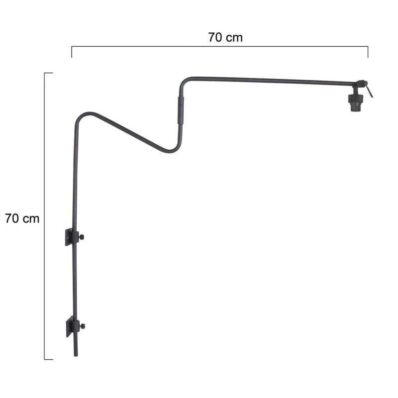 Lámpara de pared LED Anne Light & Home Linstrøm negro - Imagen 7