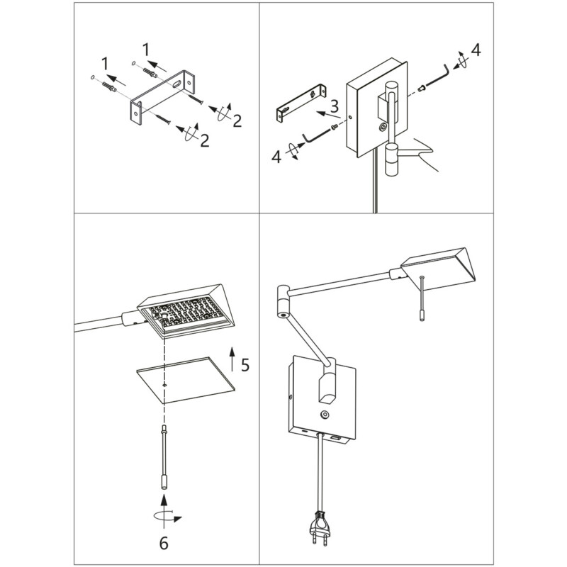 Lámpara de pared LED Steinhauer Retina bronce - Imagen 9
