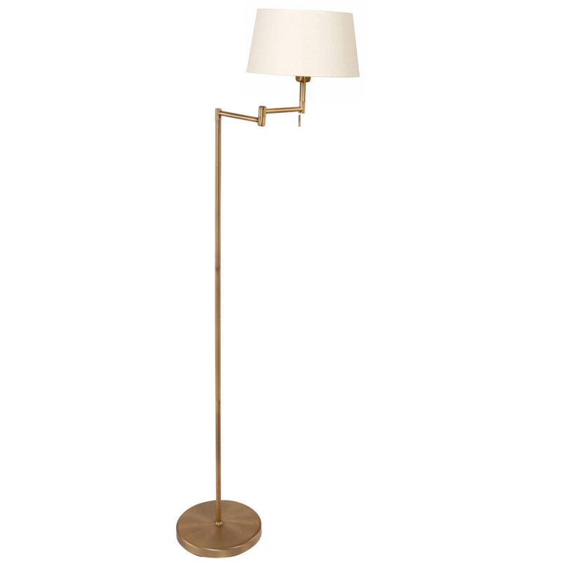 Lámpara de pie clásica de bronce con pantalla de lino Mexlite Bella - Imagen 2