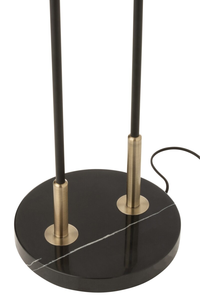 Lámpara de pie clásica negra con dos luces Jolipa Bollie - Imagen 3