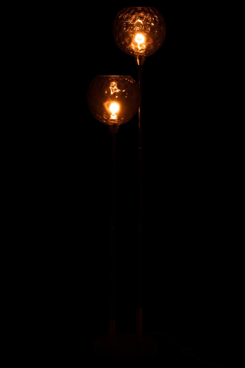 Lámpara de pie clásica negra con dos luces Jolipa Bollie - Imagen 7