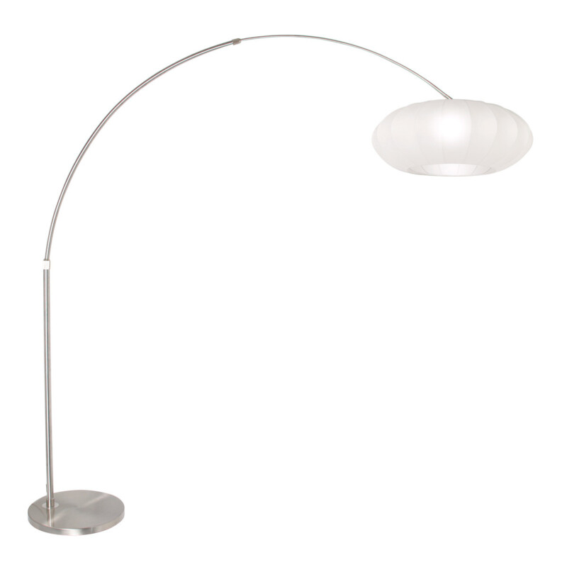 lampara-de-pie-curva-con-estructura-metalica-y-tulipa-blanca-steinhauer-sparkled-light-acero-y-blanco-3806st-2