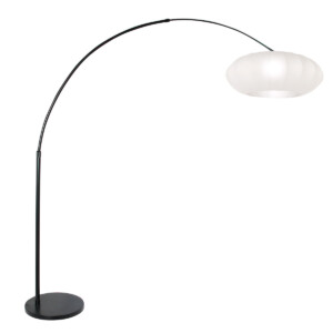 lampara-de-pie-curva-en-negro-con-tulipa-blanca-steinhauer-sparkled-light-blanco-y-negro-3807zw-2