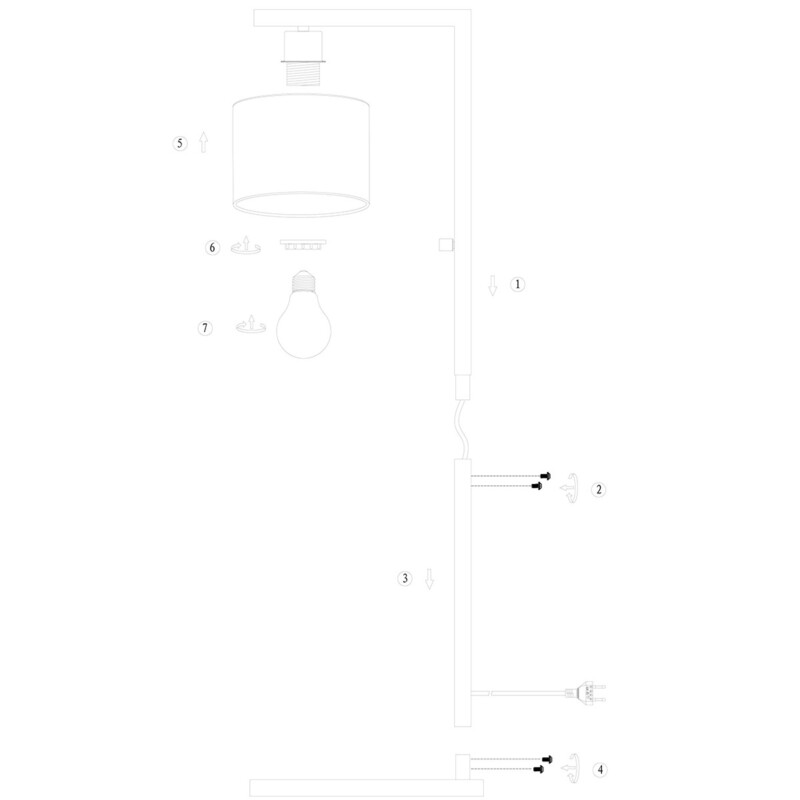 Lámpara de pie inteligente Steinhauer Stang blanco y negro - Imagen 8