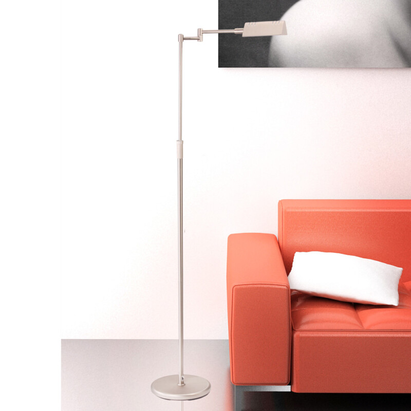 Lámpara de pie moderna de acero con brazo oscilante ajustable Mexlite Karl - Imagen 3