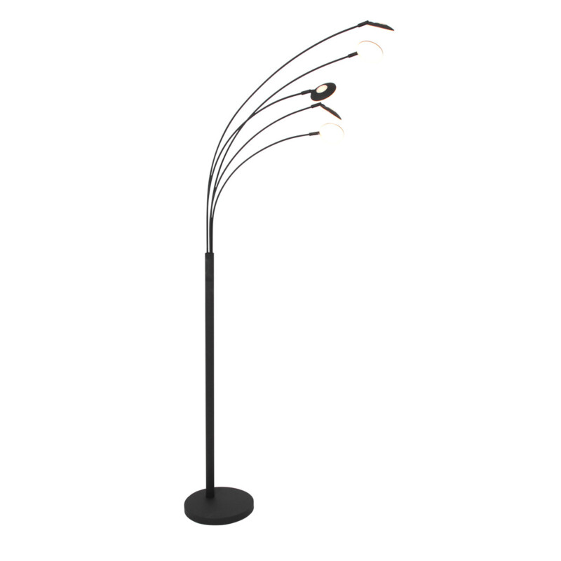 Lámpara de pie de metal negro moderna Mexlite Synna - Imagen 10