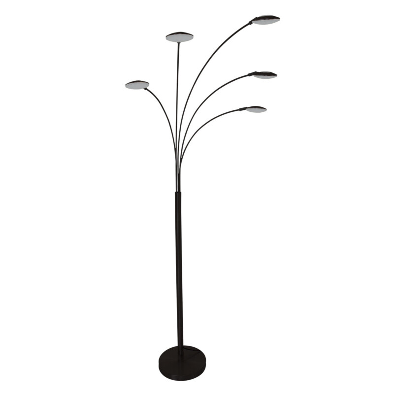Lámpara de pie de metal negro moderna Mexlite Synna - Imagen 2