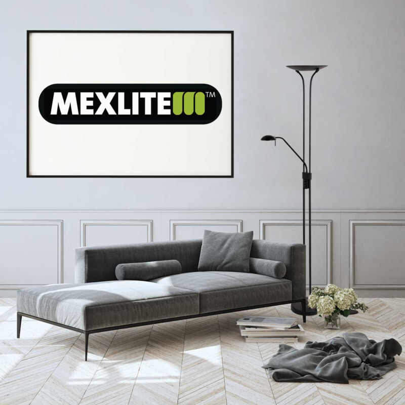 Lámpara de pie redonda con brazo de lectura ajustable de acero Mexlite Biron - Imagen 3