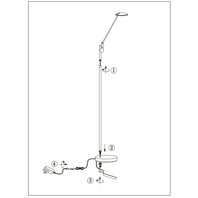 Lámpara de pie LED Steinhauer Daphne acero - Imagen 9