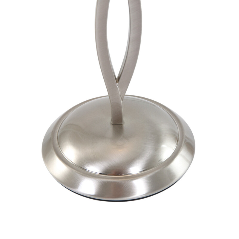 Lámpara de mesa de acero con pantalla de vidrio opalino torcido Steinhauer Capri - Imagen 7
