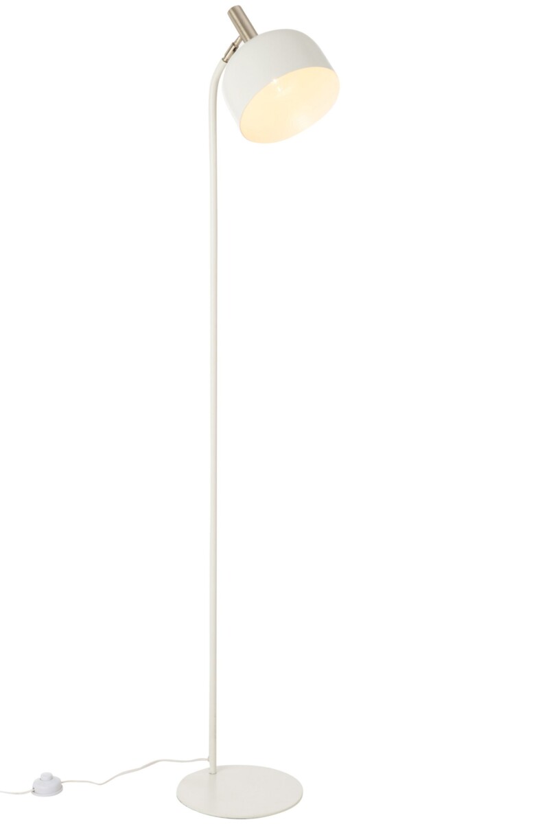 Lámpara de pie moderna blanca con pantalla esférica Jolipa Tilt - Imagen 3