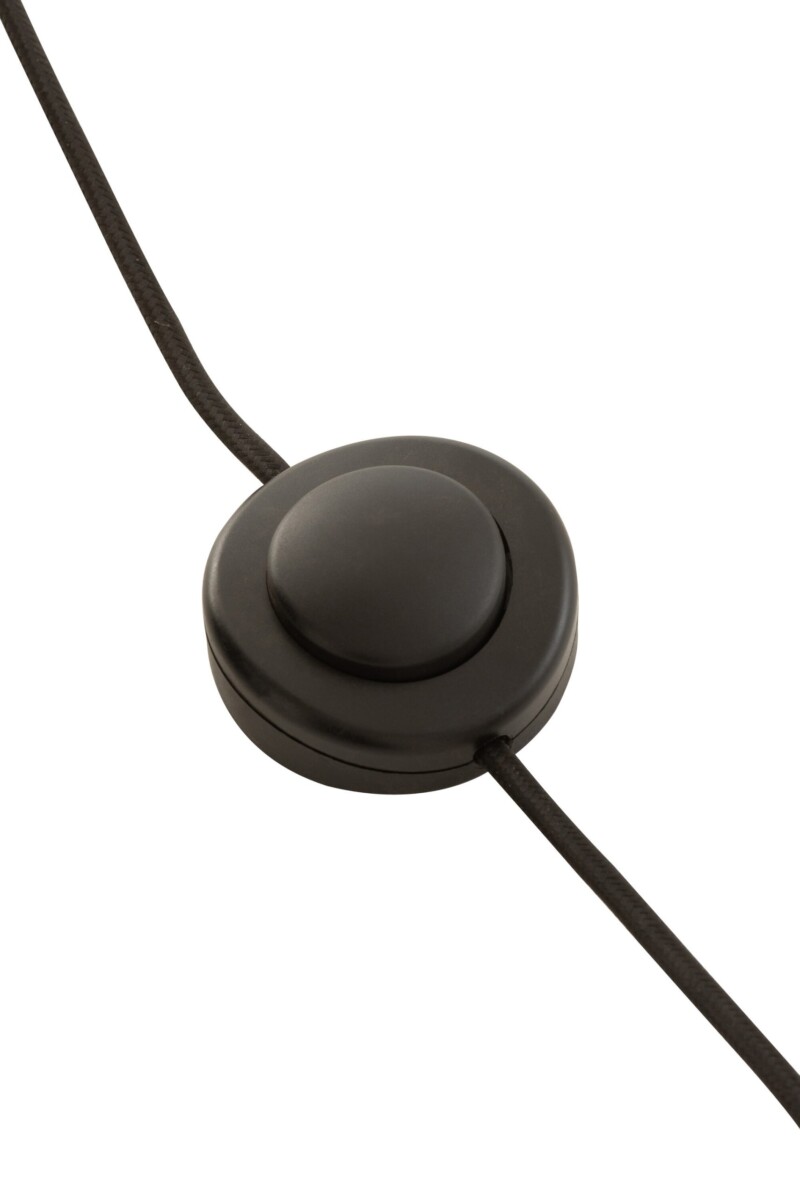 Lámpara de pie moderna negra con madera Jolipa Evy - Imagen 8