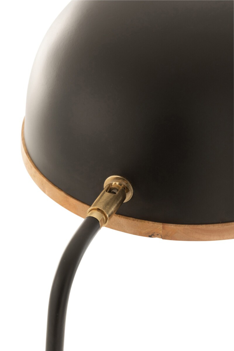 Lámpara de pie moderna negra con madera Jolipa Evy - Imagen 9