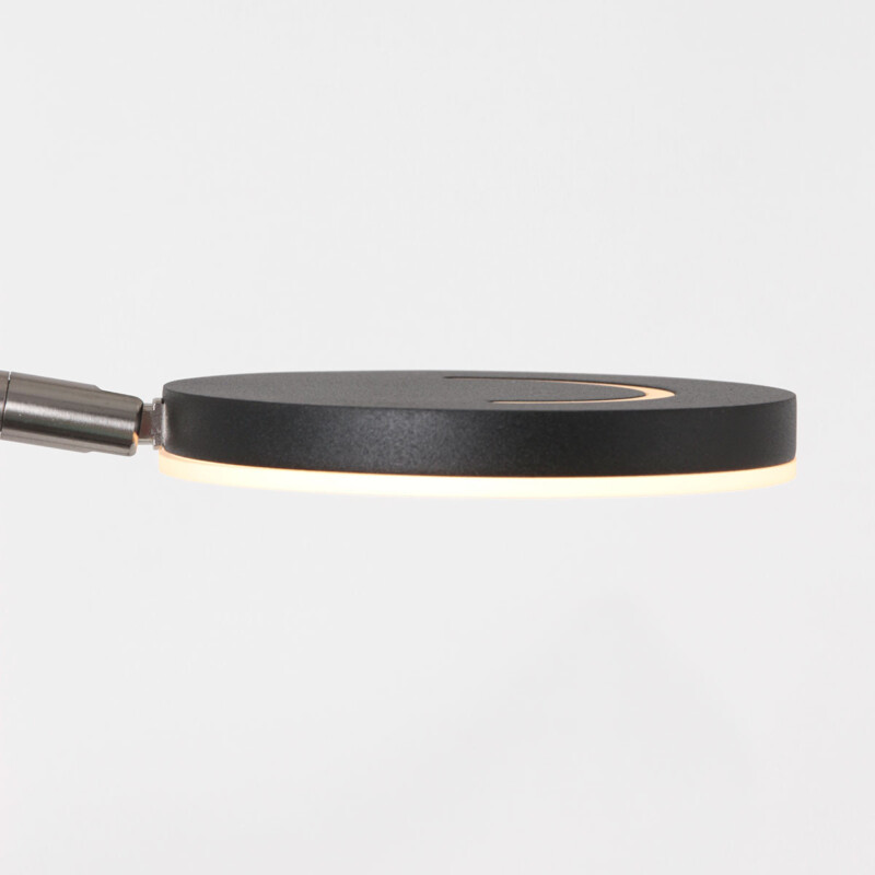 Lámpara de pie redonda flexible negra Steinhauer Soleil - Imagen 14
