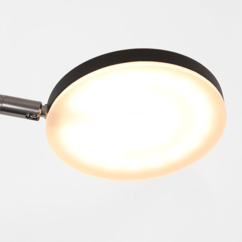 Lámpara de pie redonda flexible negra Steinhauer Soleil - Imagen 15