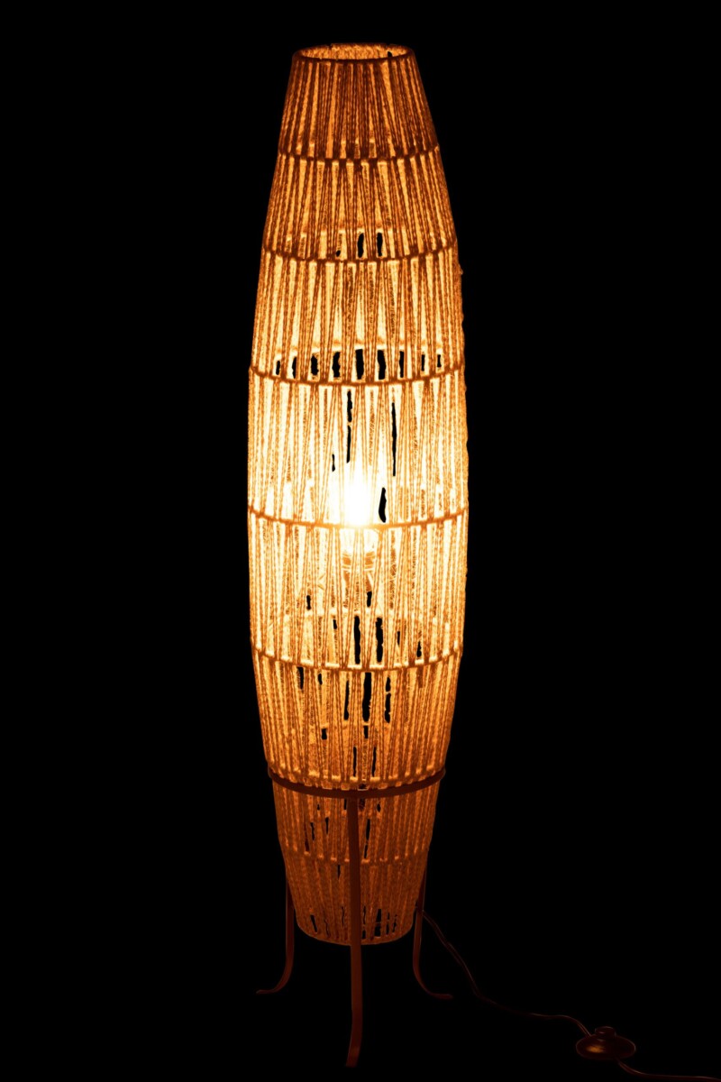 Lámpara de pie natural beige de cuerda Jolipa Jasper - Imagen 4