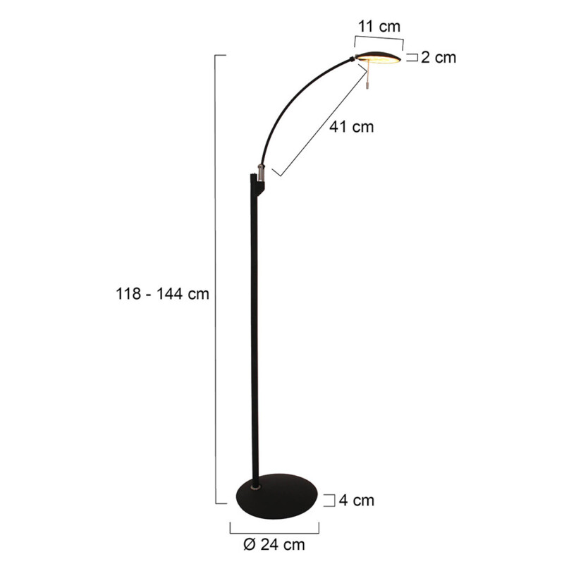 Lámpara de pie para lectura Steinhauer Zenith, LED negro - Imagen 8