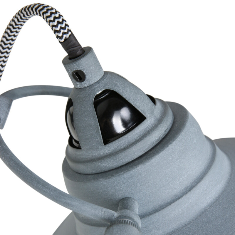 Aplique de pared de metal gris industrial Mexlite Nove - Imagen 3