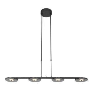 lampara-de-placa-led steinhauer-turound-vidrio-ahumado-y-negro-3512zw