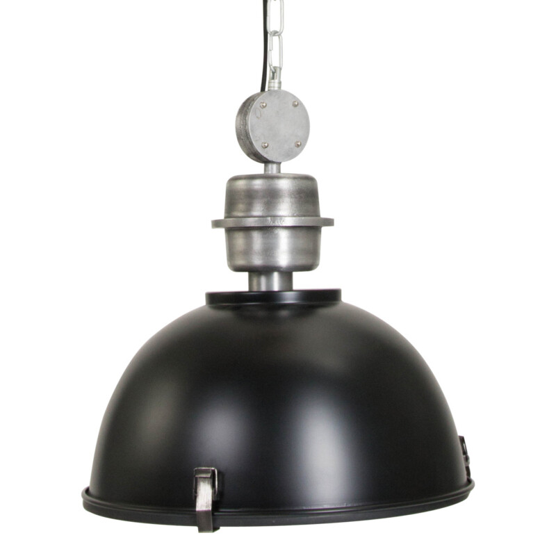 Lámpara colgante de metal/cristal negro áspero en forma de cúpula Steinhauer Bikkel - Imagen 12