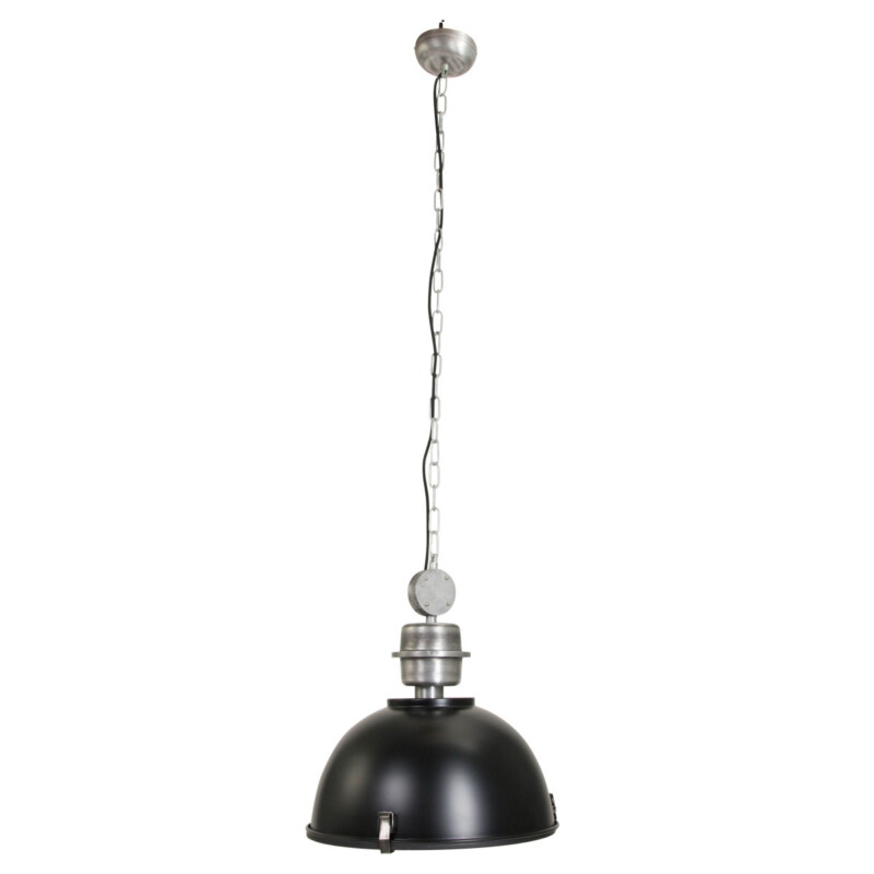 Lámpara colgante de metal/cristal negro áspero en forma de cúpula Steinhauer Bikkel - Imagen 2