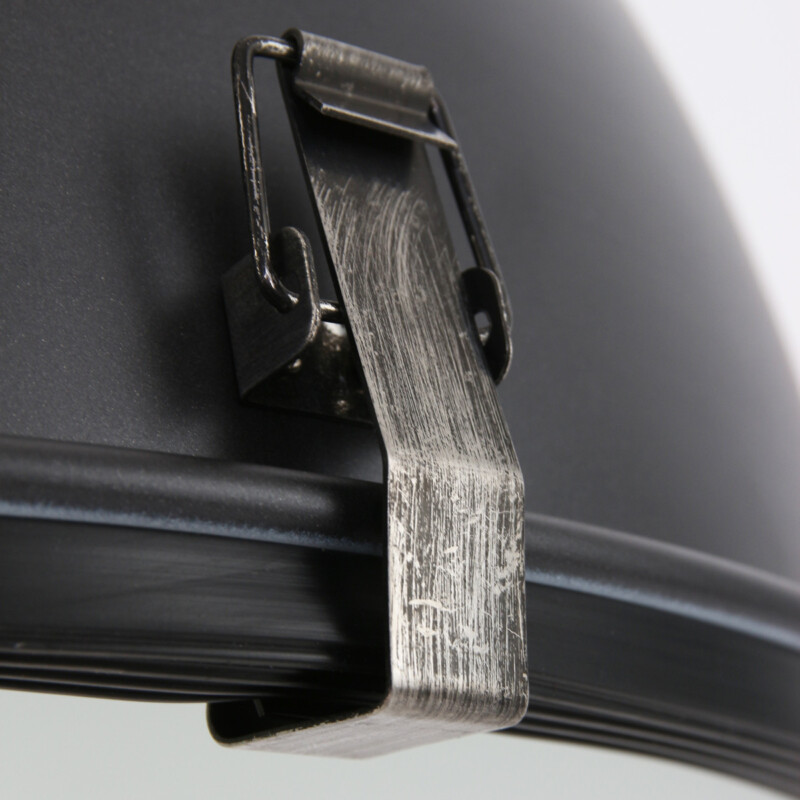Lámpara colgante de metal/cristal negro áspero en forma de cúpula Steinhauer Bikkel - Imagen 5