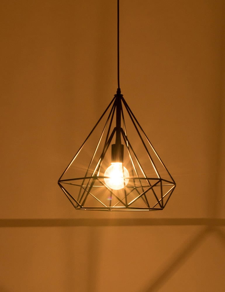 Lámpara de suspensión marco negro de alambre Mexlite Jenno - Imagen 2