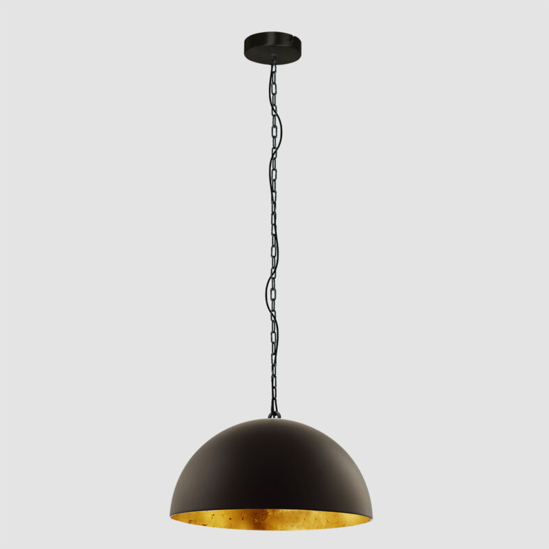 Lámpara colgante industrial de metal negro Steinhauer Semicirkel - Imagen 12