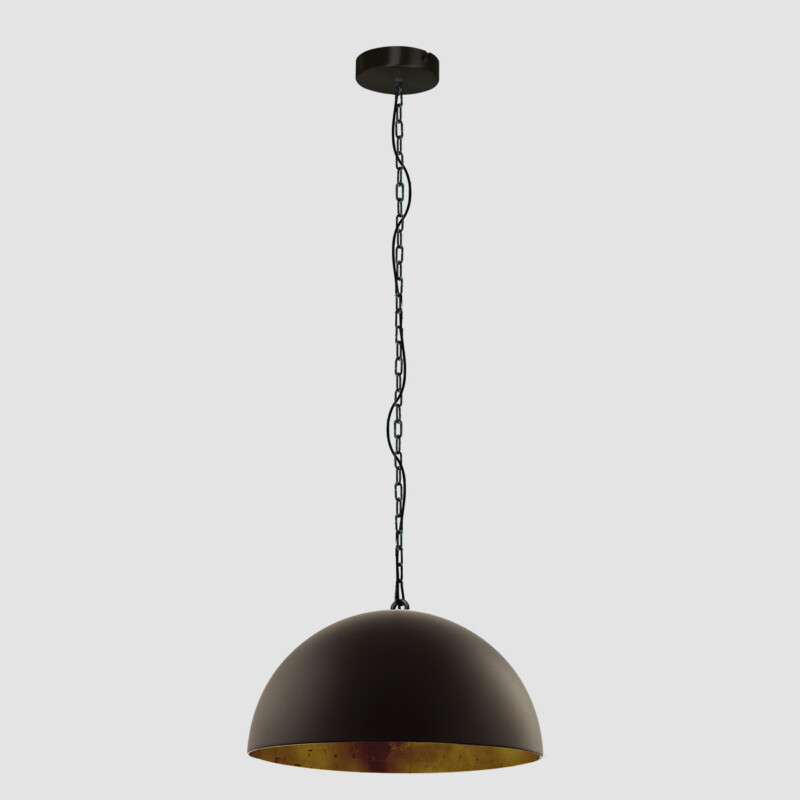 Lámpara colgante industrial de metal negro Steinhauer Semicirkel - Imagen 13