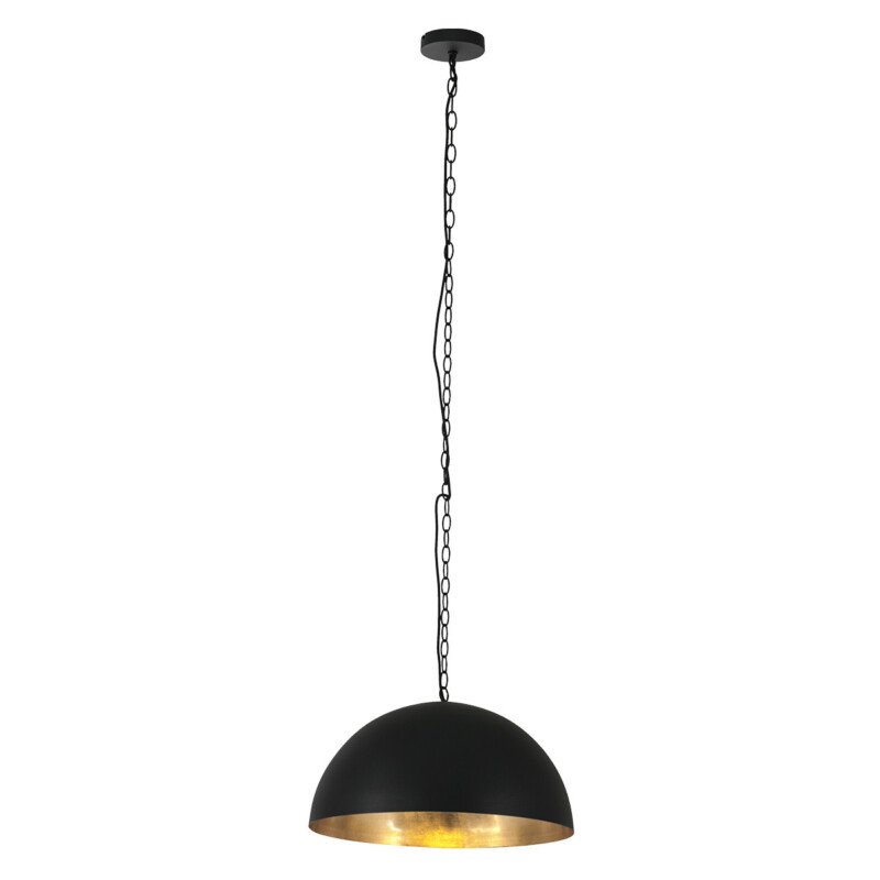 Lámpara colgante industrial de metal negro Steinhauer Semicirkel - Imagen 2