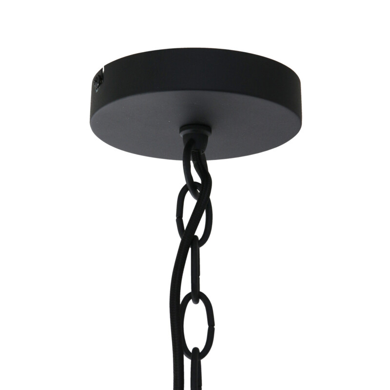 Lámpara colgante industrial de metal negro Steinhauer Semicirkel - Imagen 4