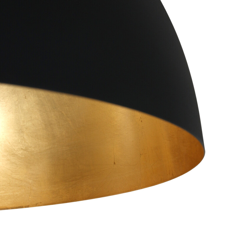 Lámpara colgante industrial de metal negro Steinhauer Semicirkel - Imagen 5
