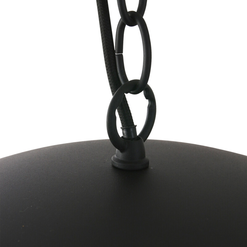 Lámpara colgante industrial de metal negro Steinhauer Semicirkel - Imagen 6