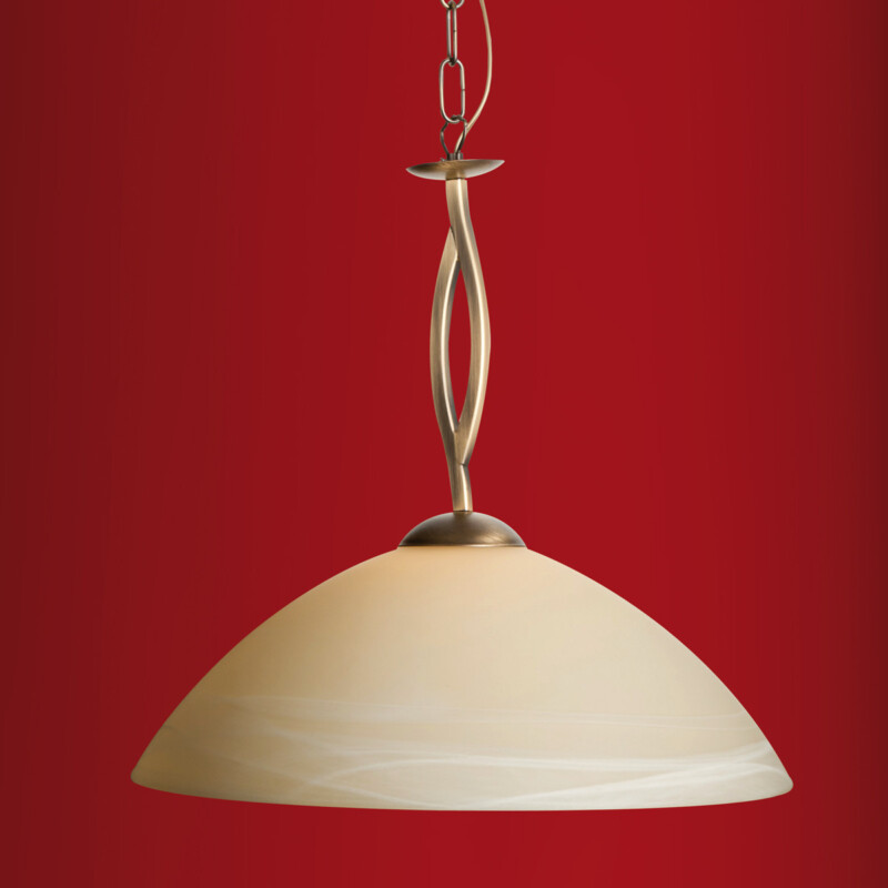 Lámpara colgante clásica con pantalla de vidrio Steinhauer Capri - Imagen 3