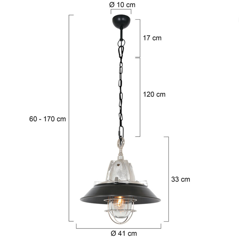 Lámpara colgante retro de aluminio y vidrio Steinhauer Tuk - Imagen 7
