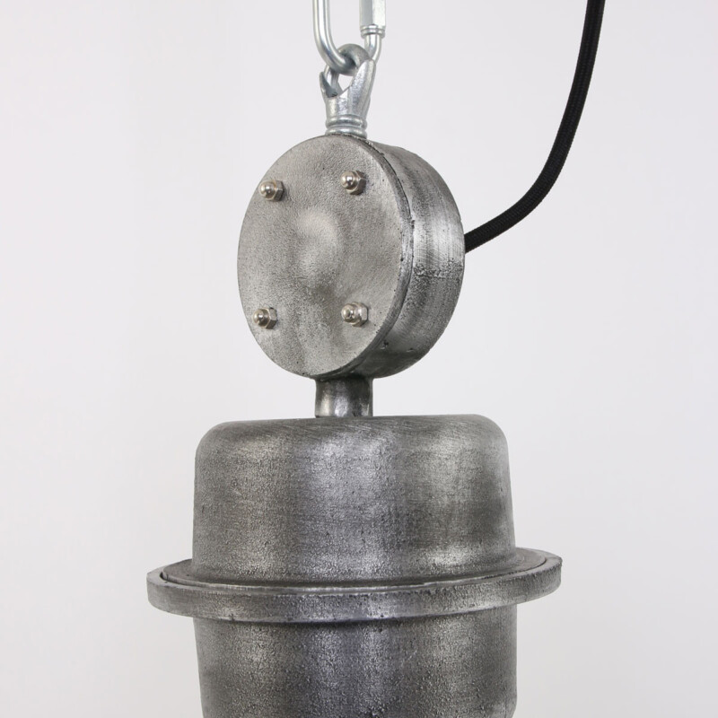 Lámpara colgante de metal/cristal gris áspero en forma de cúpula Steinhauer Bikkel - Imagen 5